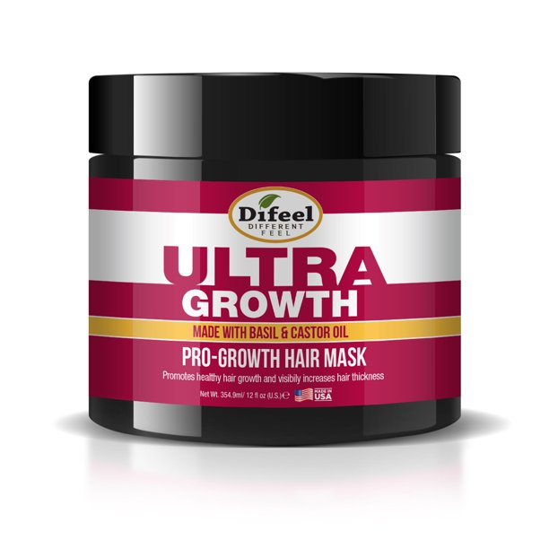 SUNFLOWER DIFEEL Ultra Growth Basil & Castor Oil Pro-Growth Hair Mask 12oz
