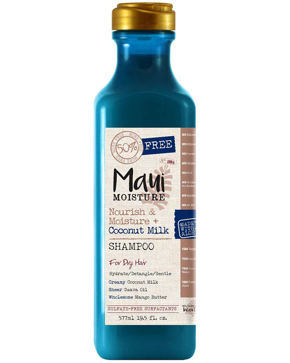 MAUI MOISTURE Nourish & Moisture + Coconut Milk Shampoo 50% Bonus 19.5oz.